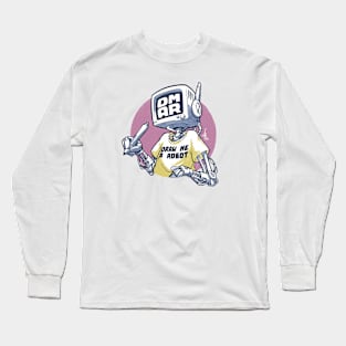 Draw me a robot Long Sleeve T-Shirt